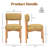 Modern Wooden Blended Linen Yellow Dining Chair-202347710