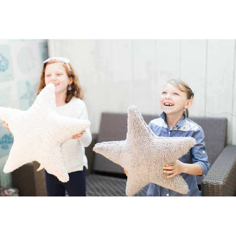 Stars Novelty Pillow Cover & Insert, Beige