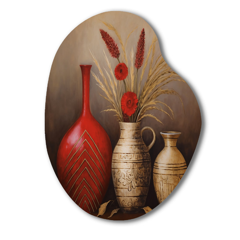 Fannie - art mural asymétrique en forme de poire Boho Pottery, H 30 po x l 22 po