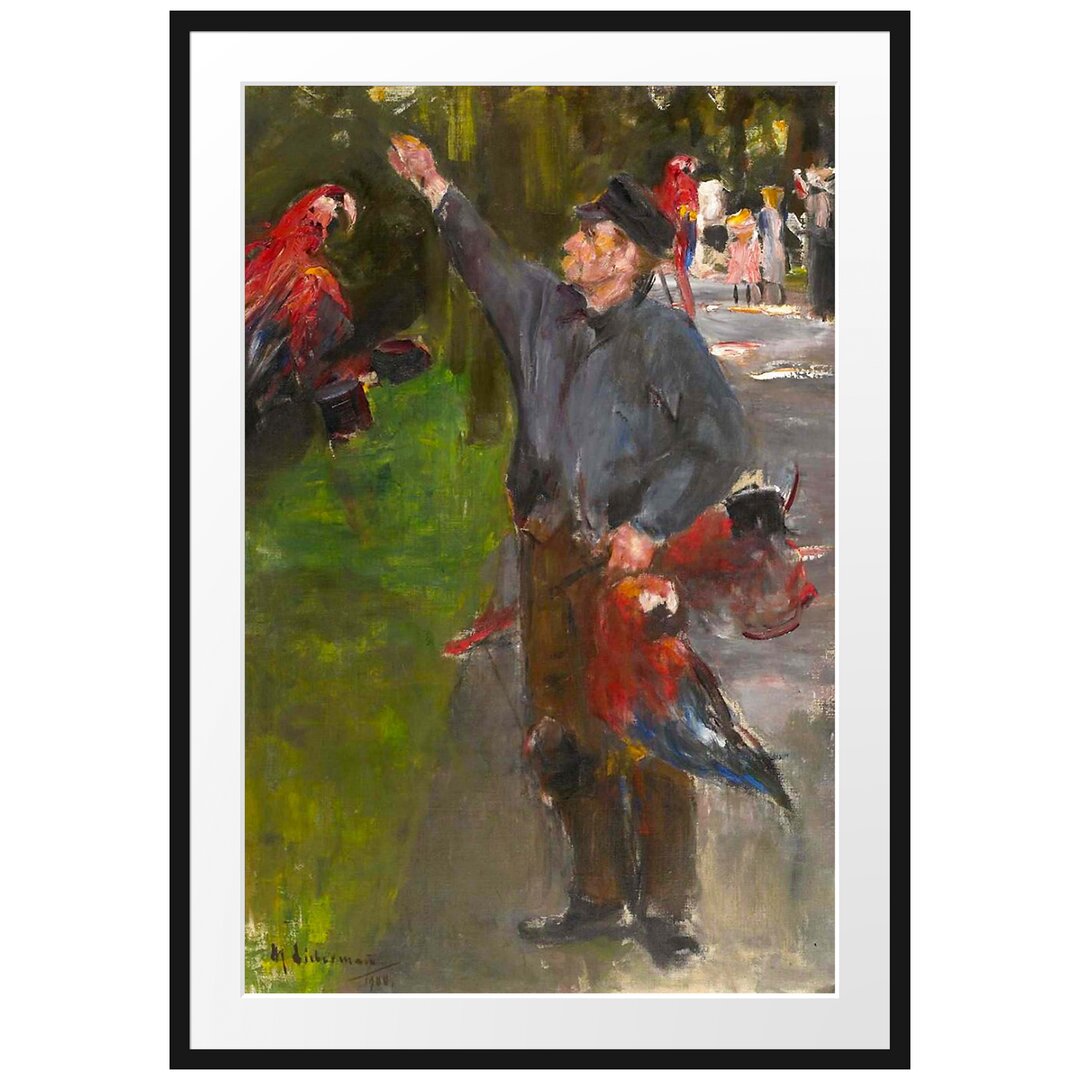 Gerahmter Kunstdruck Parrot Man von Max Liebermann