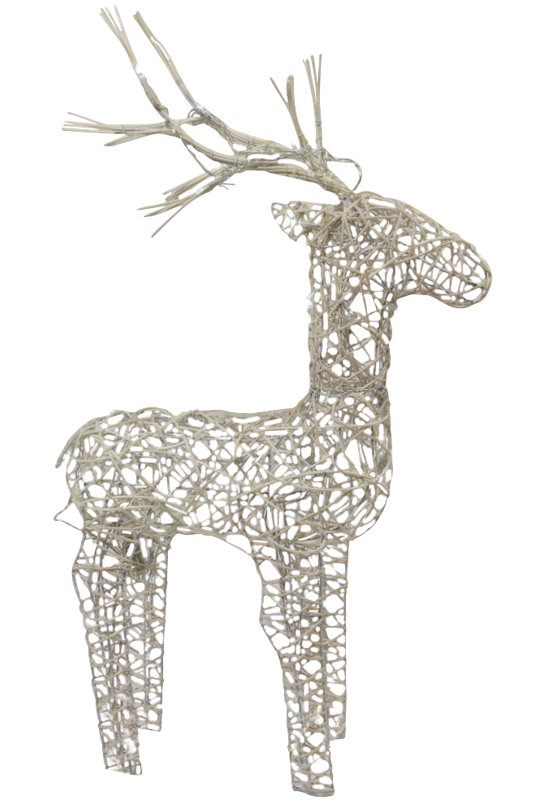 Metal Christmas Decoration, 60 cm H x 50 cm W x 20 cm D, Brown