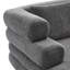 Canapé-lit rembourré surdimensionné en chenille surdimensionné de 52,4 po avec siège profond et accoudoirs superposés pour salon ou chambre à coucher-82900501