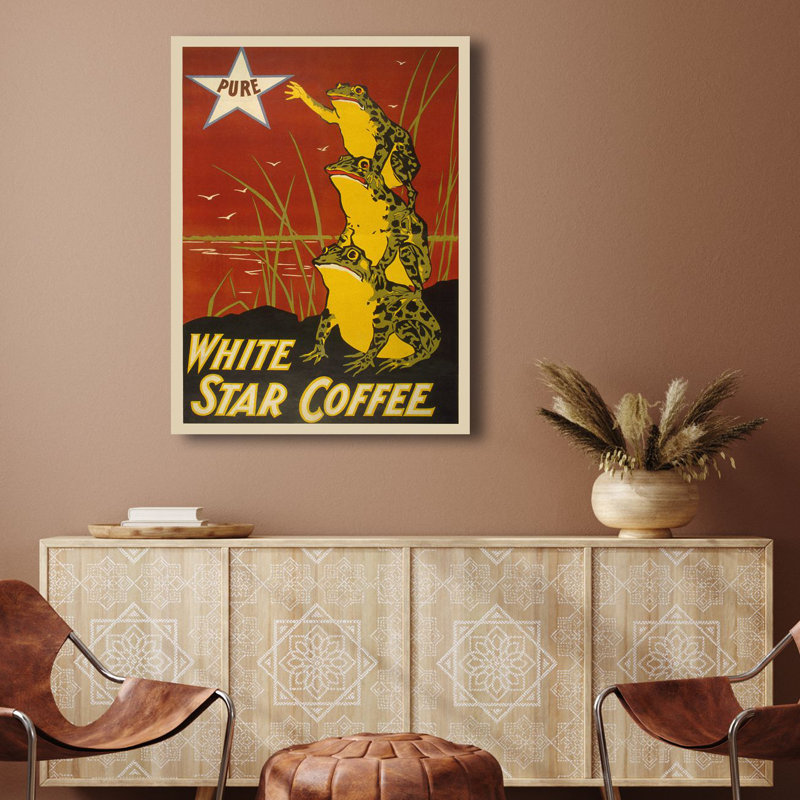 3VI6530 Vintage Poster: White Star Coffee, 1899 by Anonymous - Wrapped Canvas Print, 70cm H x 50cm W
