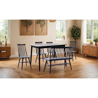 Alvie 6-Person Solid Wood Dining Set
