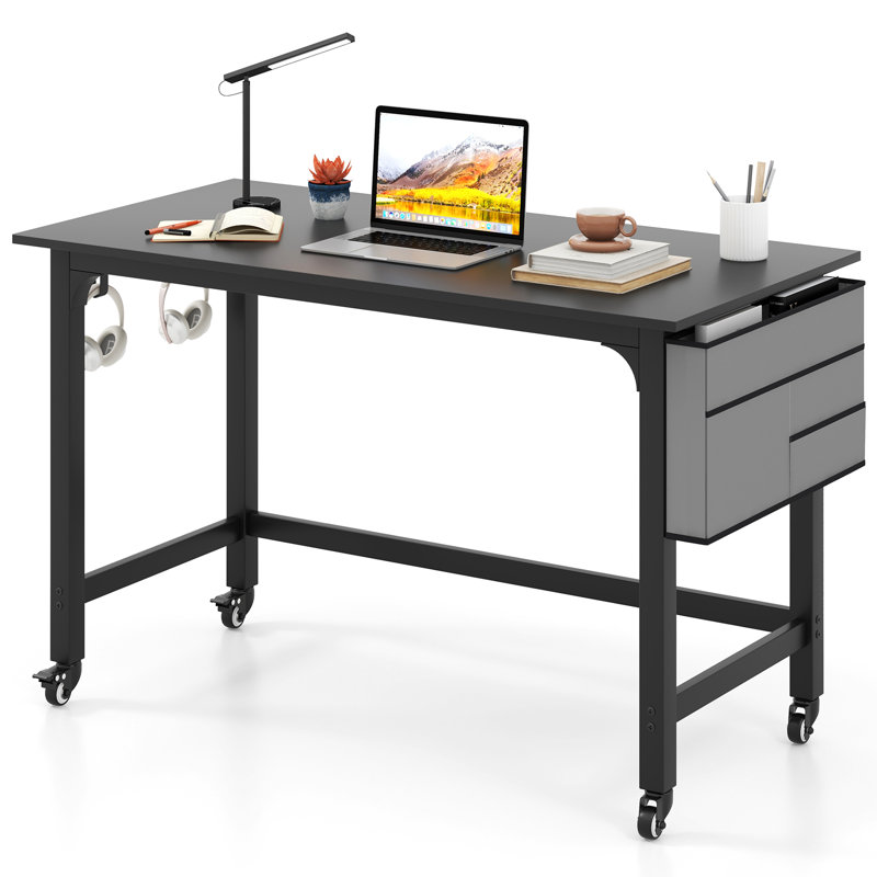 Idaris Steel Computer Desk, Black