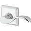 Curve Single Dummy Door Lever with Traditional Square Rose-22034261-22034262