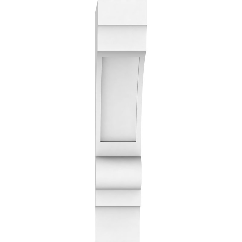 3"W x 9"D x 18"H Standard Diane Architectural Grade PVC Corbel, 18"H x 3"W x 9"D