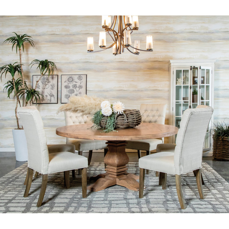 Melida Round Solid Wood Dining Table