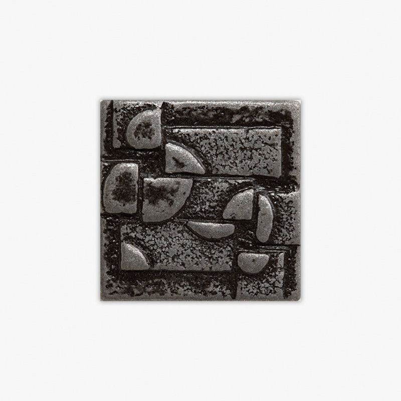 Pewter Natural Planets Polyurethane 1x1 Decorative Insert, Gray