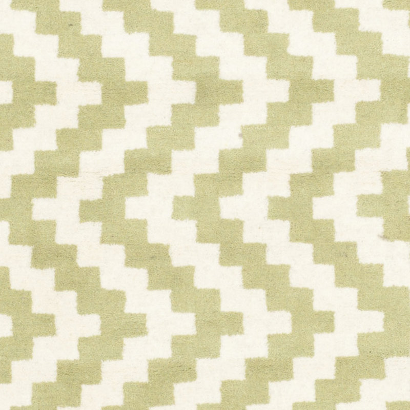 Deedgra Hand Tufted Wool Chevron Rug, Square 6'