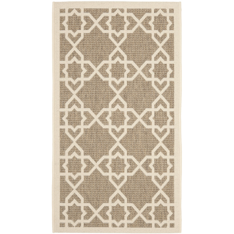 Attalla Geometric Indoor / Outdoor Area Rug, Rectangle 61 x 109 cm