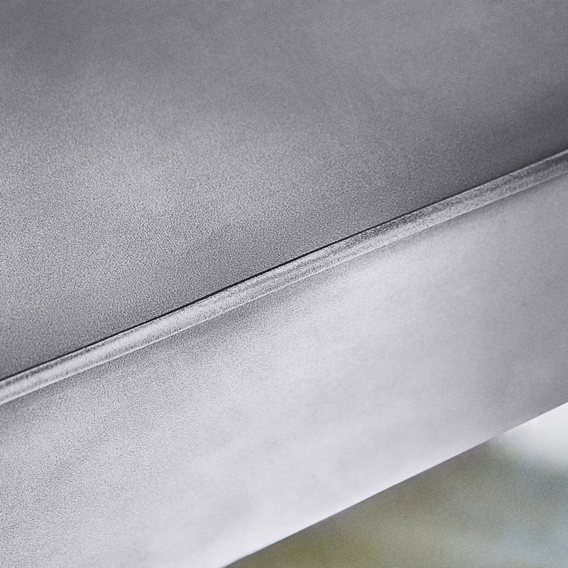 Banc rembourré en velours Shante, gris