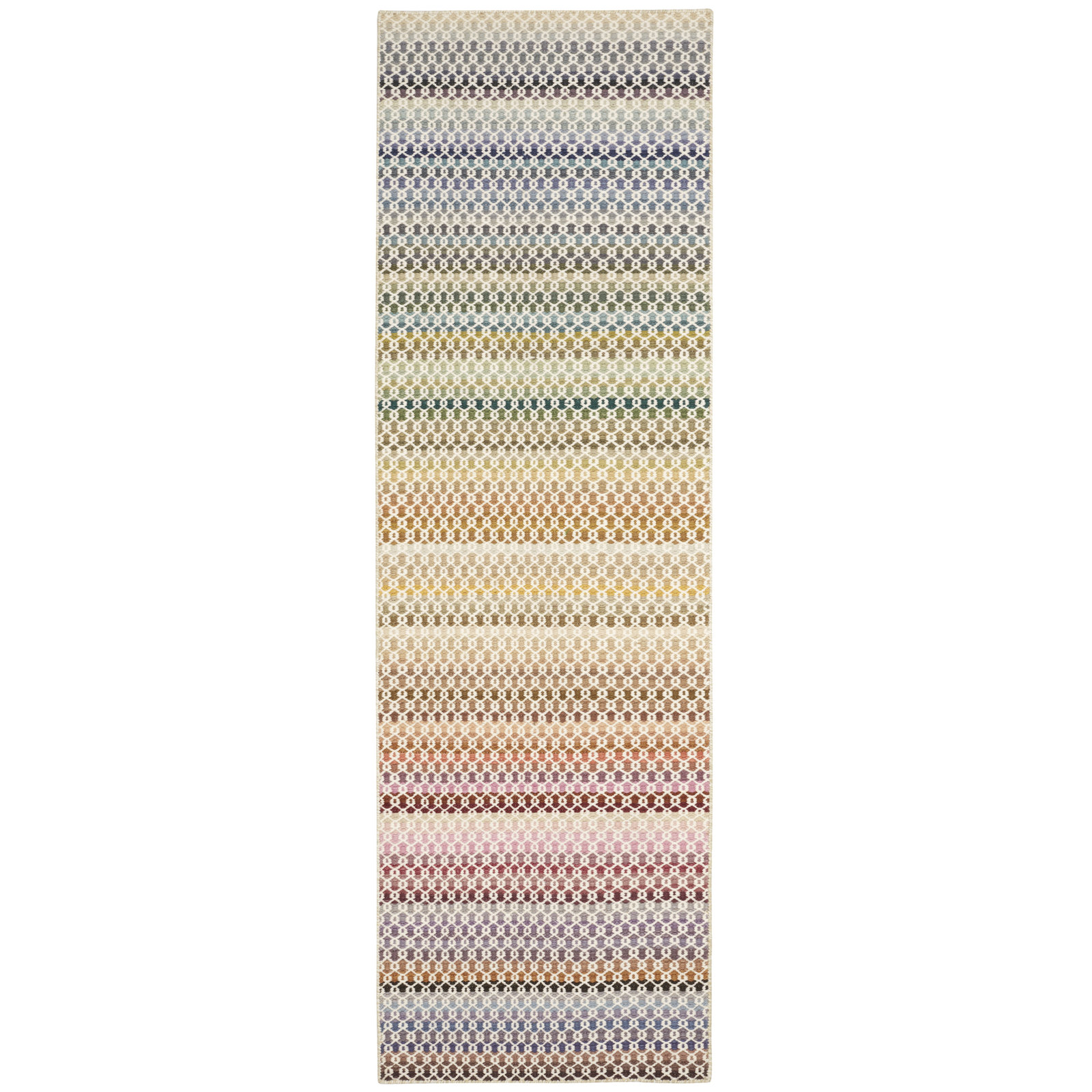 Poppy Multi Handwoven Wool Rug, Runner 2'6" x 8'