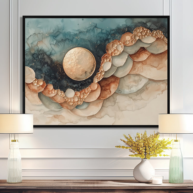 Maday - Fantasy Wall Art, H 12 po x l 20 po, Picture Framed, Noir, noir, noir, noir
