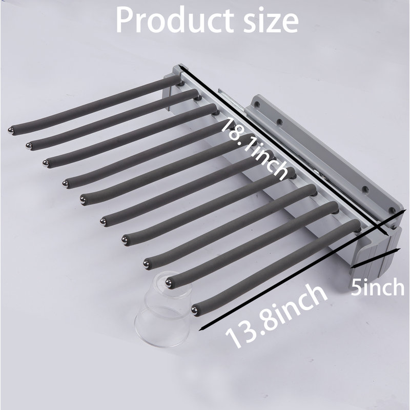 Metal Wardrobe Pants Rack, Gris