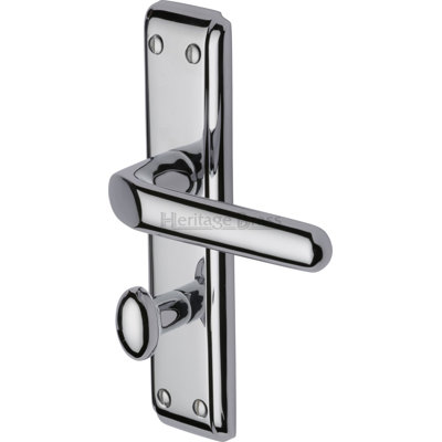 Heritage Brass Door Handle for Bathroom Deco Design