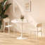 Table basse blanche élégante avec base ronde en acier massif pour bureau à domicile