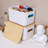 4 Packs Plastic Storage Bins With Bamboo Lids Stackable Storage Containers For Organizing, Bundled With Labels And Marker 10.24 X 7.01 X 6.1 Inch