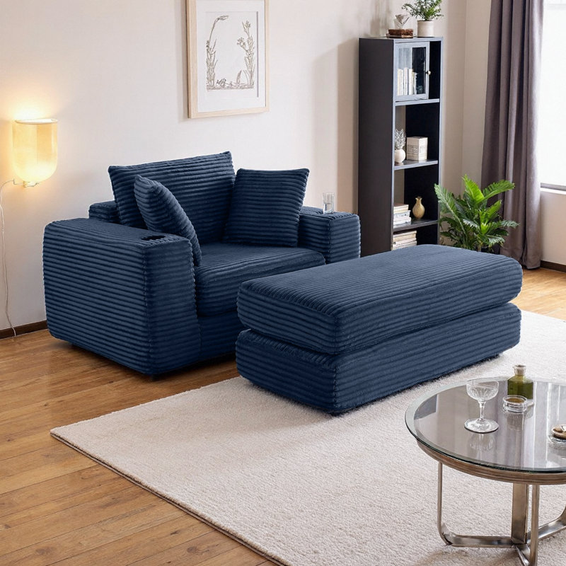 Canapé-lit Cloud-Like Dream: chaise longue surdimensionnée désossée - canapé-lit convertible 3-en-1 pour une détente confortable et un confort peu encombrant