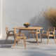 Tia 60'' Round 4 - Person Outdoor Dining Set