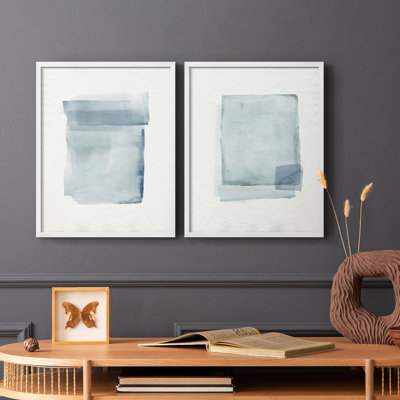 Aquarelle, lentille I - impression encadrée de qualité supérieure - prête à être accrochée - aucun clou requis - aucun clou requis