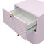 Table de chevet 2 tiroirs rose ultrabrillant