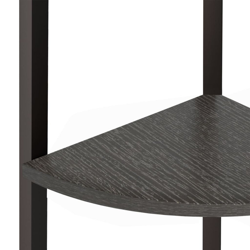 Cassopolis 150cm H x 45.5cm W Corner Bookcase, Black
