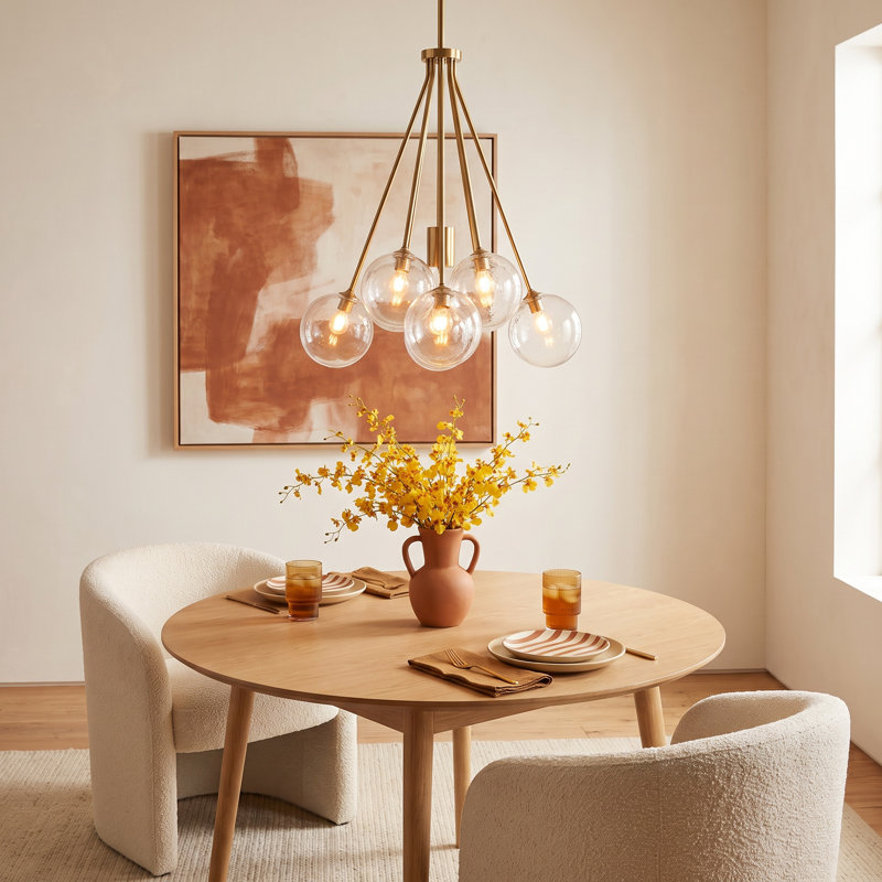 Logan 1 - Light Cluster Pendant, Satin Bronze