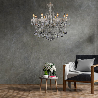 Lustre en cristal 8 lumières Cotten