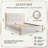 Scandinavian Channel-Tufted Upholstered Bedwith Solid Wood Frame, Queen, Beige Linen-28691559-28691553