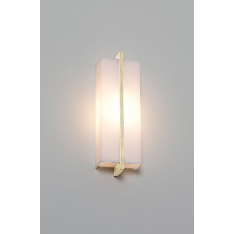 Via Flush Mount Sconce, White Washed Oak