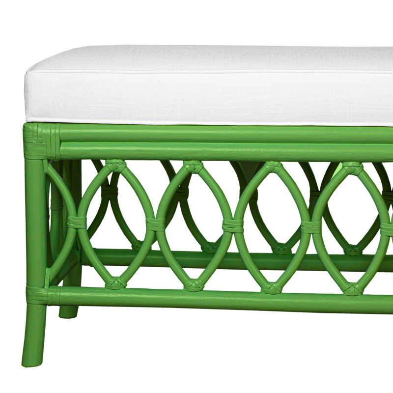 Lillian Upholstered Bench, Bright Green