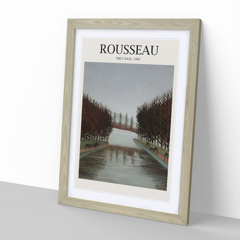 The Canal by Henri Rousseau - Picture Frame Painting, Oak Framed, 36cm H x 27cm W x 2cm D