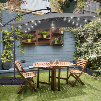 Jamieson 98.4'' Lighted Cantilever Umbrella
