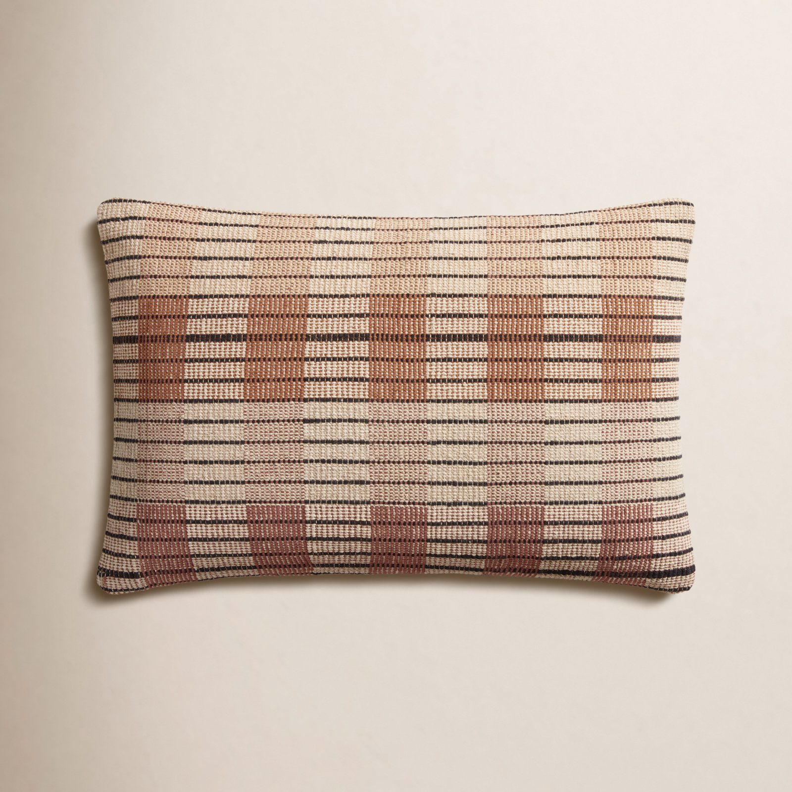 Onofre Striped Lumbar Throw Pillow, Polyester/Polyfill