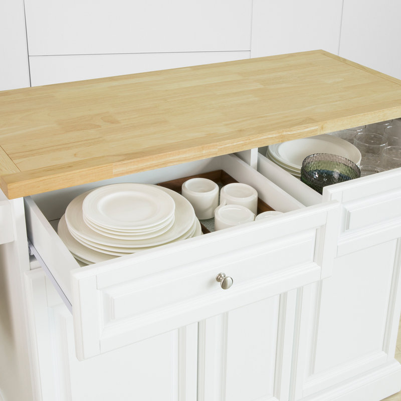 Puma Solid Wood Top Kitchen Cart