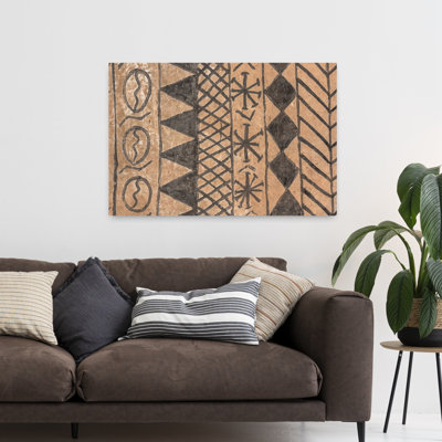Motif tribal africain abstrait géométrique, art mural
