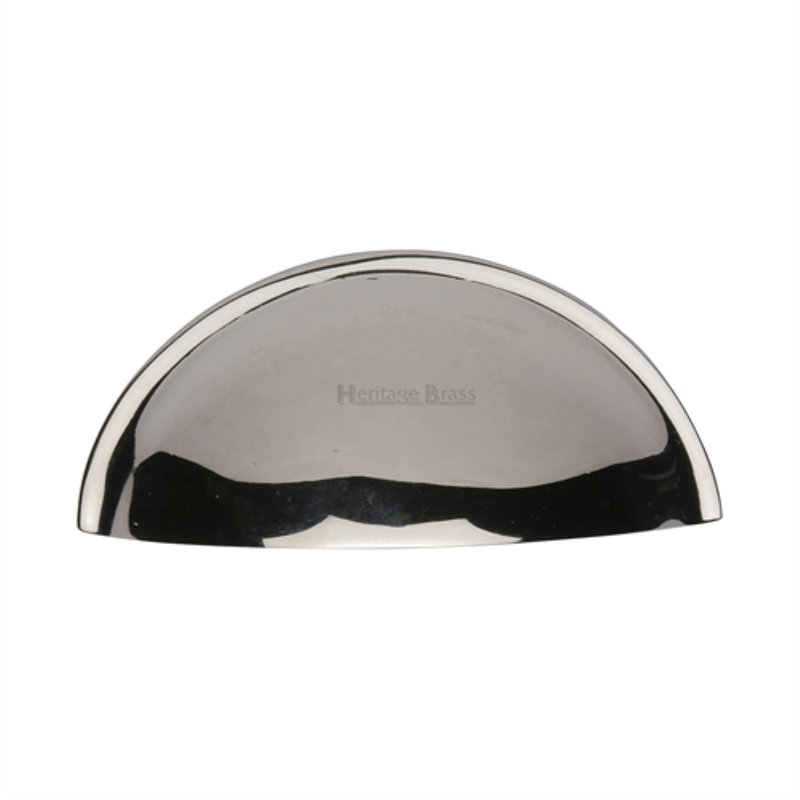Heritage Brass Heritage Drawer Pull Half Moon Design, Polished Nickel