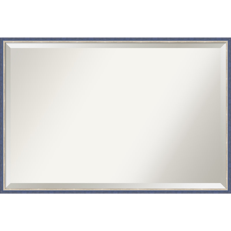 Miroir mural Earsie, 25,25 po x 37,25 po, Rectangle, Bleu
