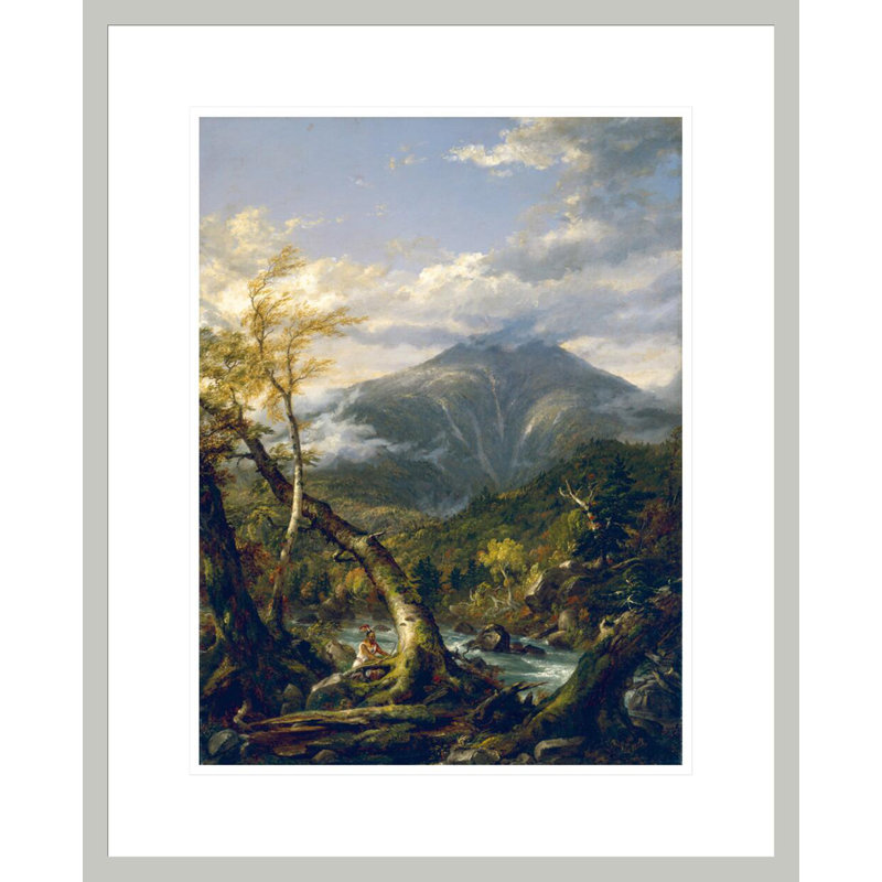 «Indian Pass» par Thomas Cole, impression giclée sur cadre, 21.75" H x 17.66" W