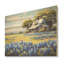 «Blue Bonnets Ballet Meadows» - art mural en bois bleu sur bois de pin naturel-101401864