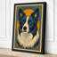 Border Collie Portrait Retro - Wrapped Canvas-1065480168-1065480171