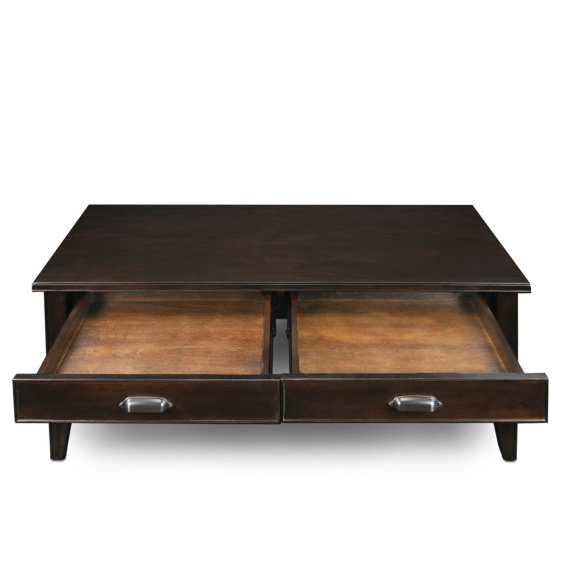 Laurent Solid + Manufactured Wood Coffee Table, Chocolate Cherry