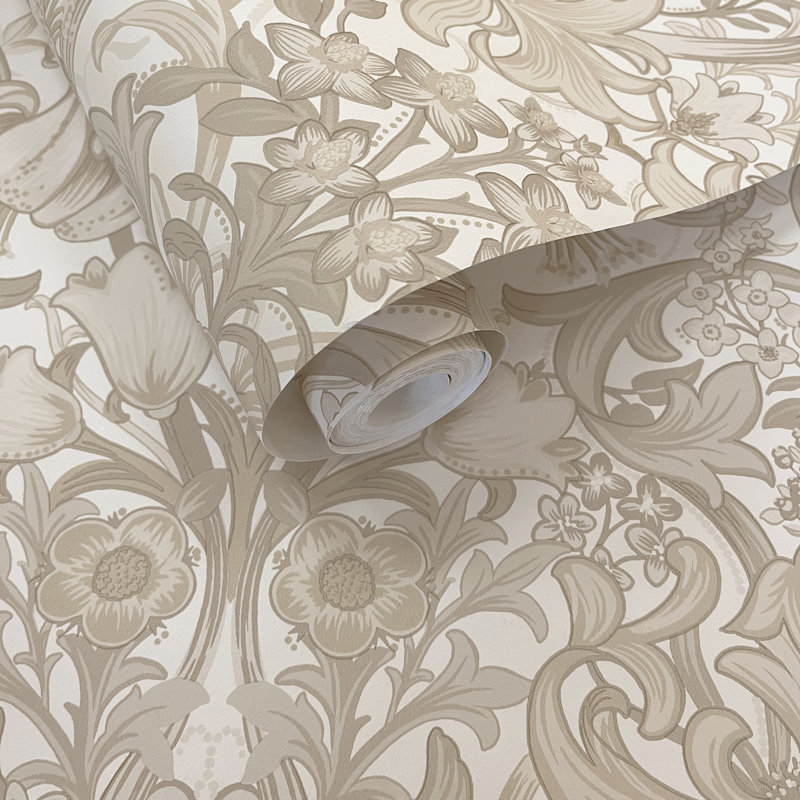 10.05m x 53cm Matte Wallpaper Roll, Cream Beige