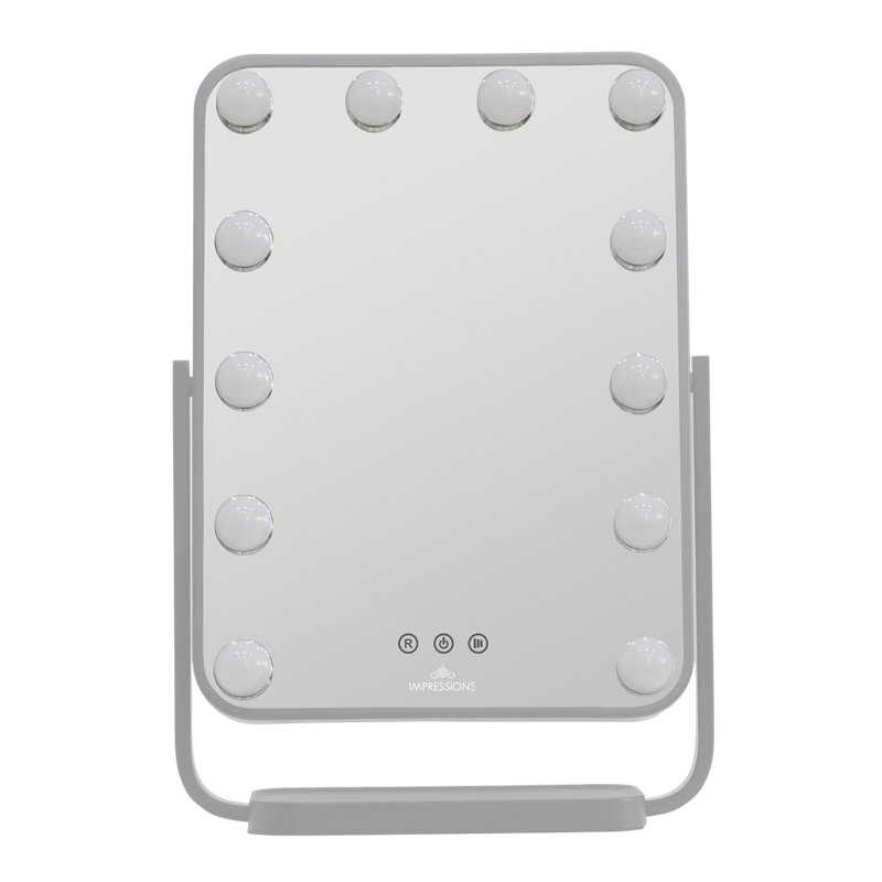 Contour Tri-Tone LED Makeup Mirror with Touch Sensor,360 Degree Swivel Mirror with 7X Magnification, White