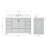 55'' Single Bathroom Vanity with White Quartz Top-93359357