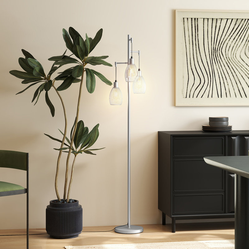 Bendersville 170.5cm Tree Floor Lamp, Silver
