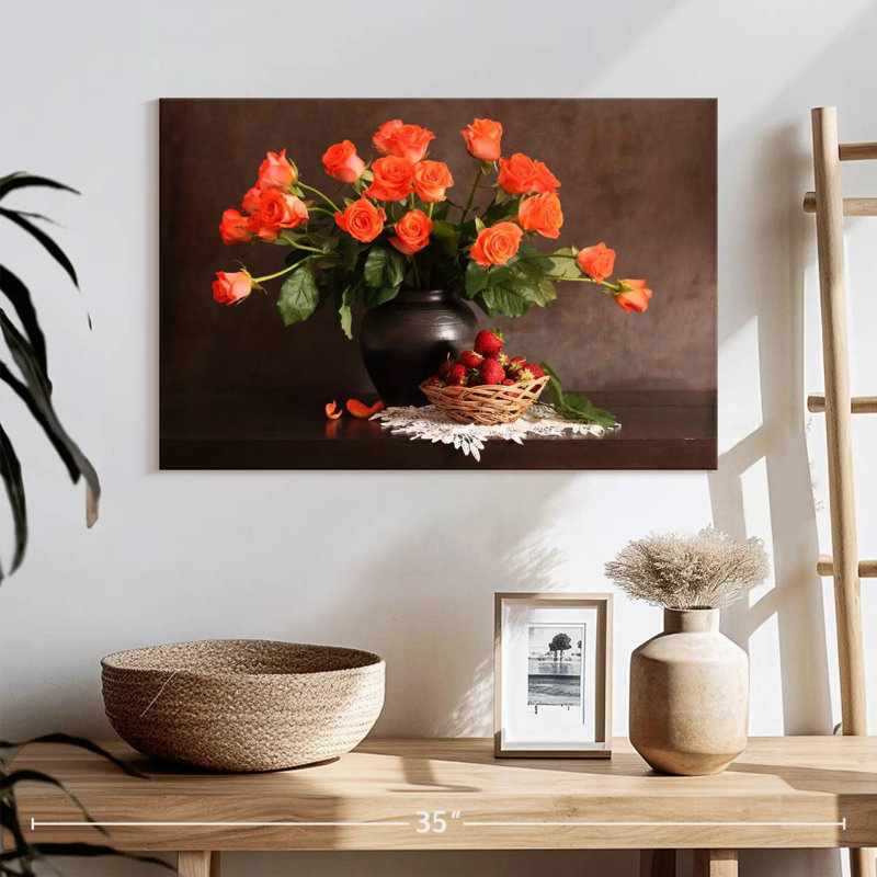 Harnek Roses And Strawberries, 16" H x 24" W