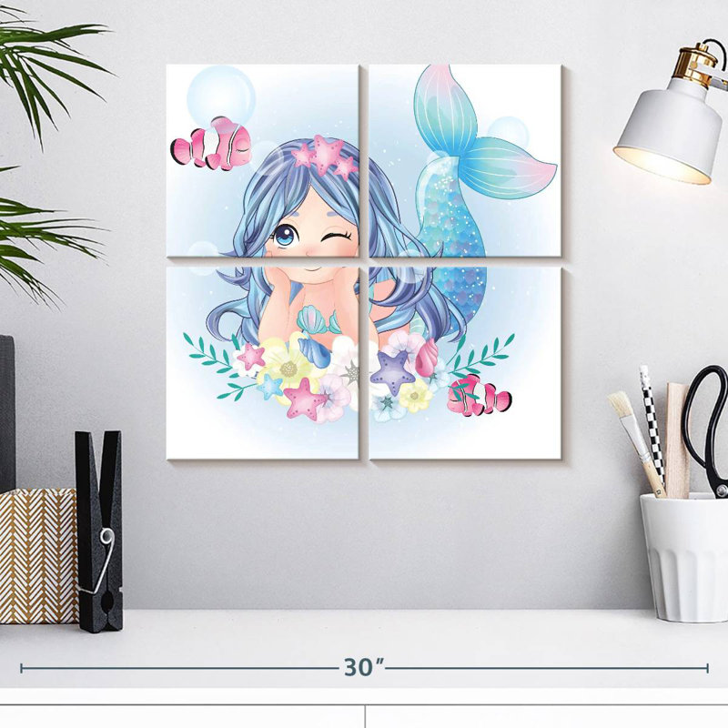 Kelan sirène florale, H 18 po x l 18 po