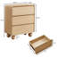 Table de chevet 3 tiroirs de 23,6 po de largeur-2110903236